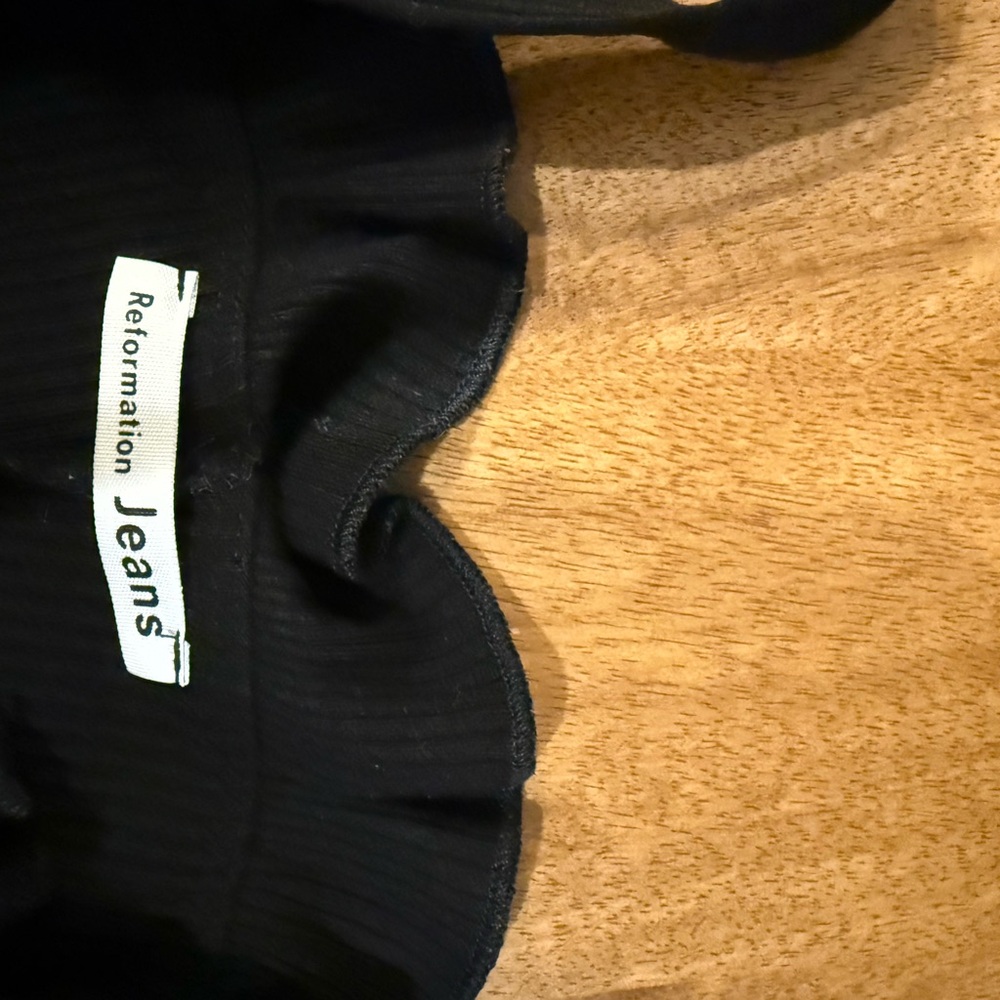 Reformation Black Ruffle Tank Top - Picture 2 of 3